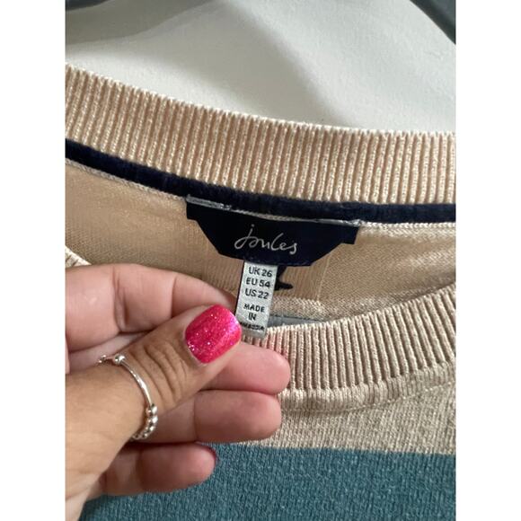 Joules striped rainbow sweater EUC 22W 3X - Picture 2 of 8